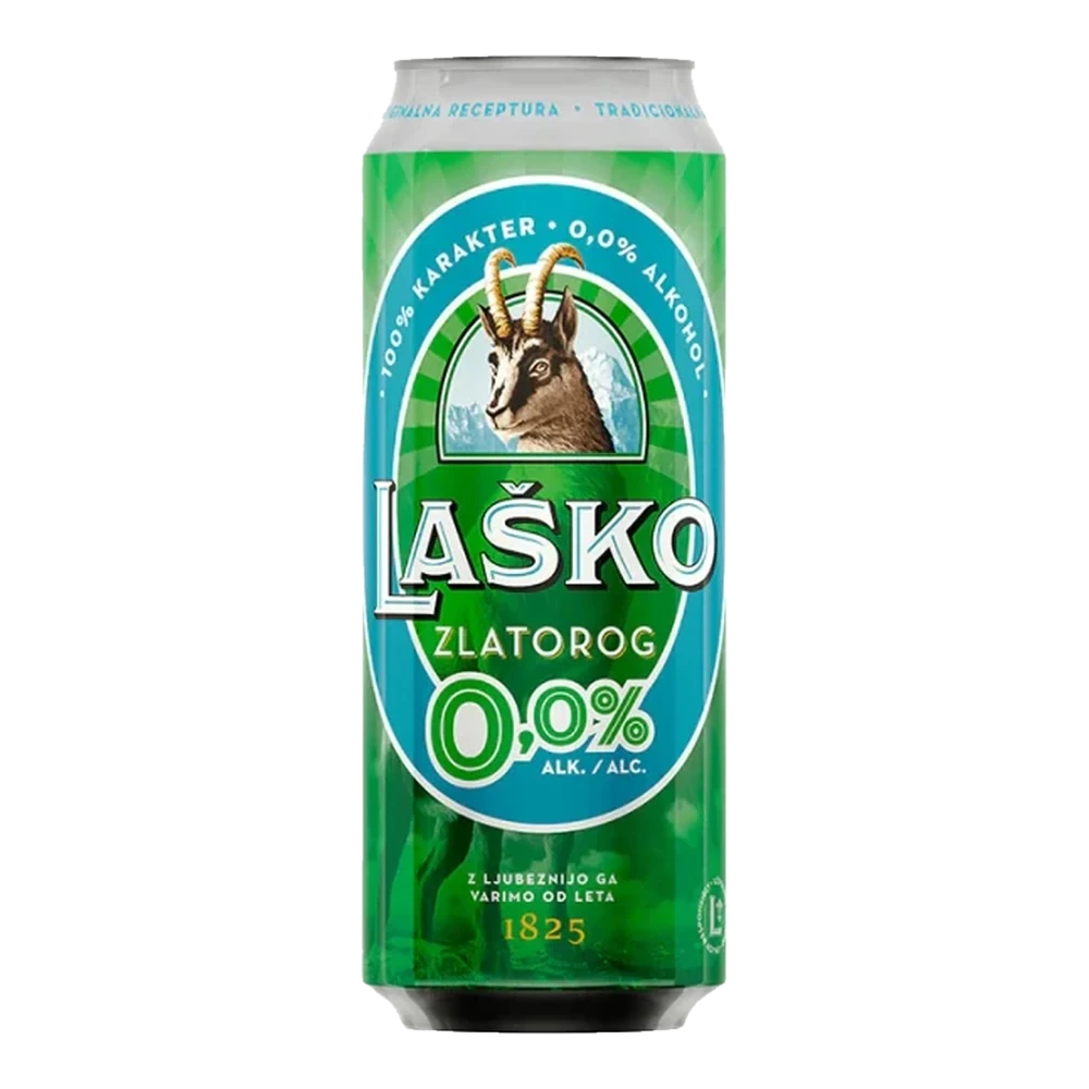 Lasko, Zlatorog alcohol-free beer, can, 0,5 L